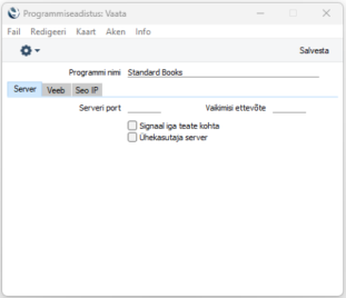Programmi seadistus, juhendi lk 10
