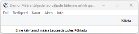 Täida tühjad lao väljad artikli ajaloos ja hetkeseisus, juhendi lk 15
