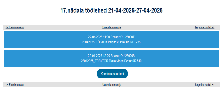 3. Tööleheveeb: Nädala töölehed, juhendi lk 3