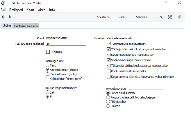 Töötasudelt kinnipidamiste koostamine Excellent Booksis, juhendi lk 1