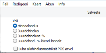Hinnaalanduse seadistus, juhendi lk 18