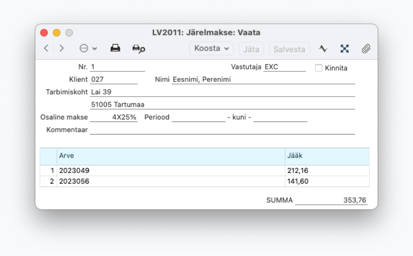 Järelmaksed (Registrid), juhendi lk 60